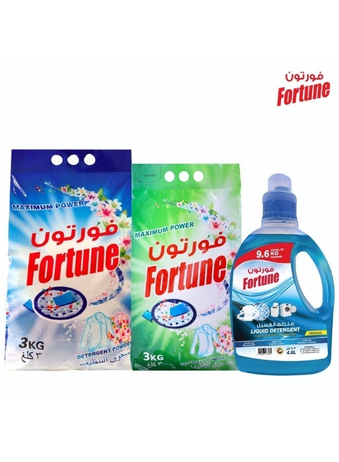 Fortune Detergent Powder 3Kg | Powerful Stain Remover for Clothes | Washing Powder for Machine Wash & Hand Wash | Brightens Colors, Protects Fabrics, Long Lasting Fresh Fragrance | Family Pack Laundry - Image 5